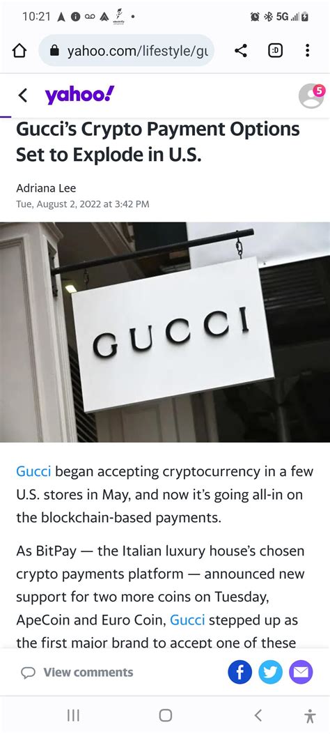 gucci blockchain|gucci accepts bitcoin.